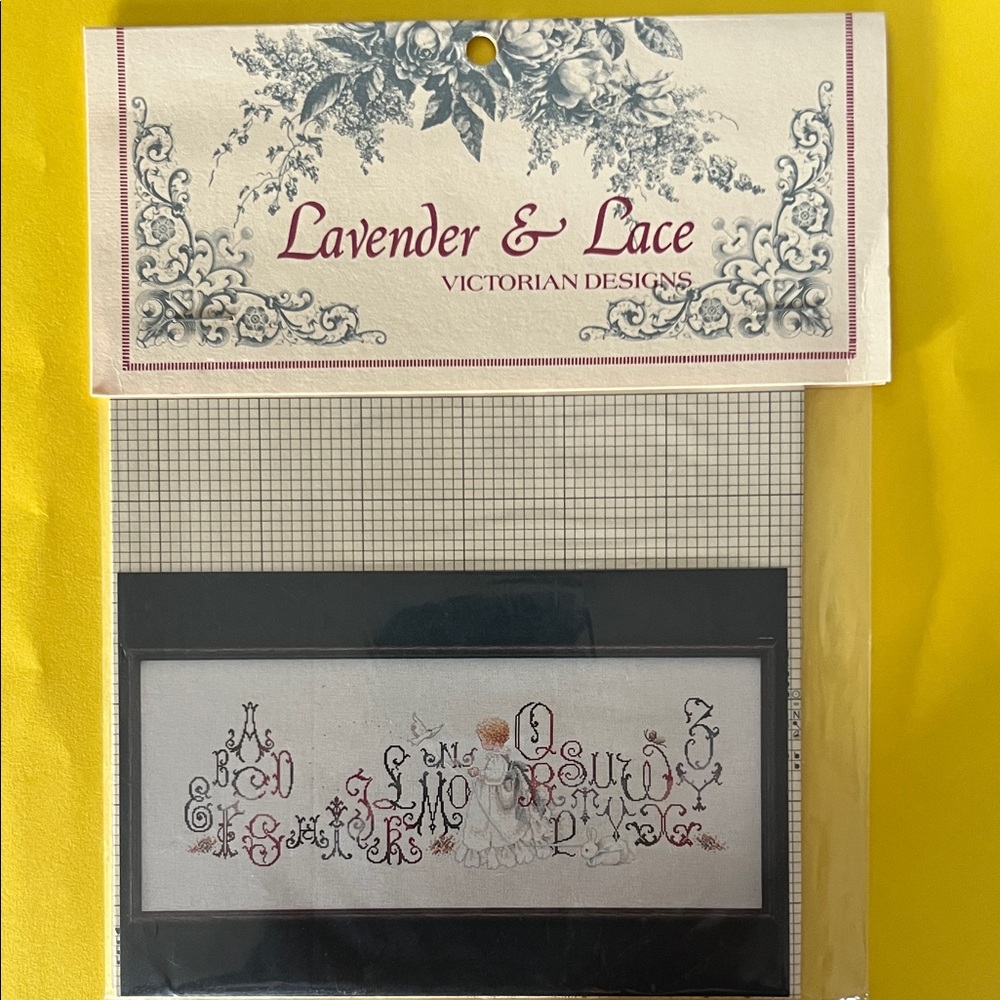 "Enchanted Alphabet" Lavender & Lace Victorian Cross Stitch Pattern